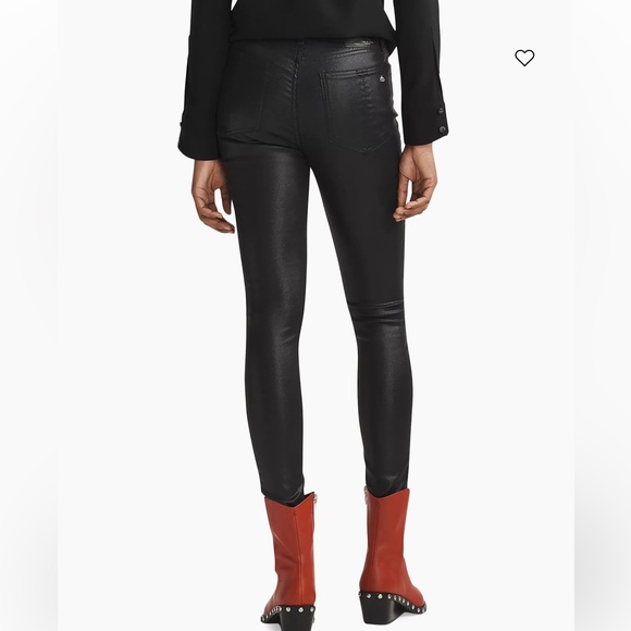 Rag‎ & Bone Coated Black High-Rise Skinny Jeans - Picture 2 of 14